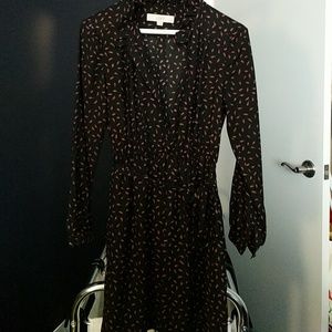 Printed long sleeve fall dress